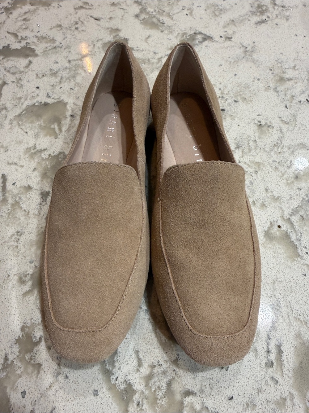 Gianni Bini Tan Suede Slip-On Loafers